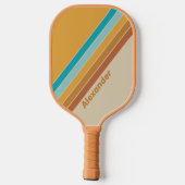 ヴィンテージスポーツ砂漠のレインボーストライプのと名前 ピックルボールラケット (裏面)
