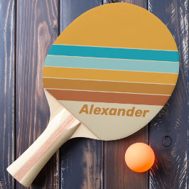 ヴィンテージスポーツ砂漠のレインボーストライプのと名前 卓球ラケット