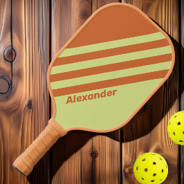ヴィンテージスポーツ砂漠サボテン名前ストライプ付きデュアル ピックルボールラケット