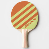 ヴィンテージスポーツ砂漠サボテン名前ストライプ付きデュアル 卓球ラケット (正面)