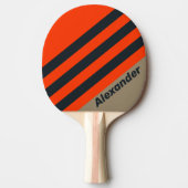 ヴィンテージスポーツ砂漠ストライプ牧草地の名前 卓球ラケット (正面)