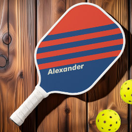 ヴィンテージスポーツ赤と青ストライプの名前 ピックルボールラケット
