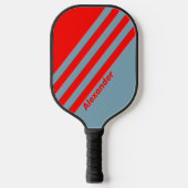 ヴィンテージスポーツ赤ストライプ海の名前 ピックルボールラケット (正面)