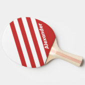 ヴィンテージスポーツ赤ストライプ色の名前 卓球ラケット (横)