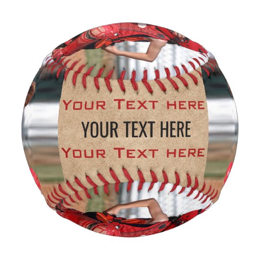 ヴィンテージスポーツ選手の写真 野球ボール (正面)