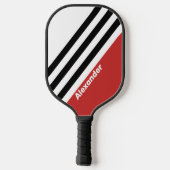 ヴィンテージスポーツ都市ゼブラストライプ名 ピックルボールラケット (裏面)