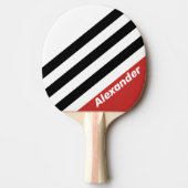 ヴィンテージスポーツ都市ゼブラストライプ名 卓球ラケット (正面)