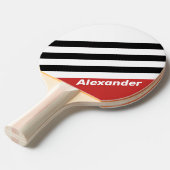 ヴィンテージスポーツ都市ゼブラストライプ名 卓球ラケット (正面アングル)