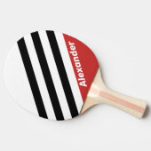 ヴィンテージスポーツ都市ゼブラストライプ名 卓球ラケット (横)