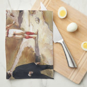 ヴィンテージスポーツ野球ゲーム(Henry Sandham) キッチンタオル (四つ折り)