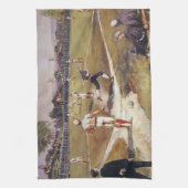 ヴィンテージスポーツ野球ゲーム(Henry Sandham) キッチンタオル (縦)