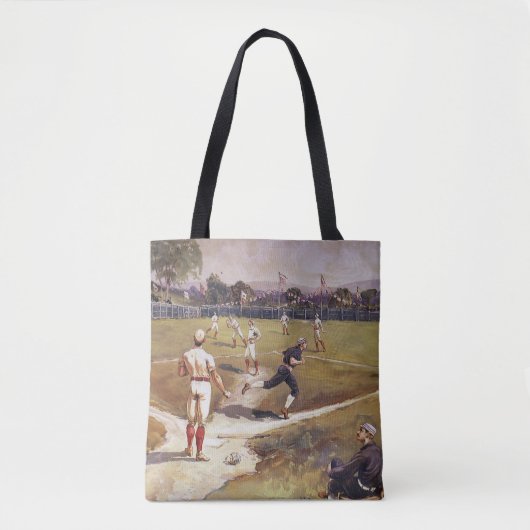 ヴィンテージスポーツ野球ゲーム(Henry Sandham) トートバッグ (正面)