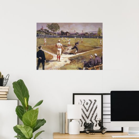 ヴィンテージスポーツ野球ゲーム(Henry Sandham) ポスター (ホームオフィス)