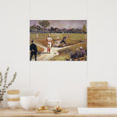 ヴィンテージスポーツ野球ゲーム(Henry Sandham) ポスター (キッチン)