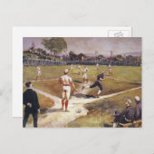 ヴィンテージスポーツ野球ゲーム(Henry Sandham) ポストカード (正面/裏面)