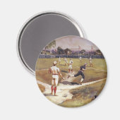 ヴィンテージスポーツ野球ゲーム(Henry Sandham) マグネット (正面/裏面)