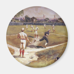 ヴィンテージスポーツ野球ゲーム(Henry Sandham) マグネット
