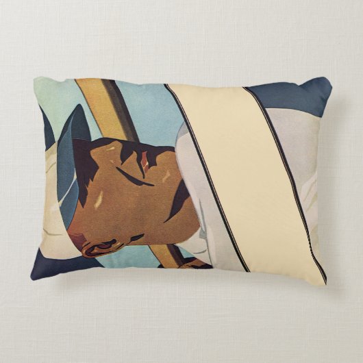 ヴィンテージスポーツ野球バッター、様式芸術 アクセントクッション (裏面)