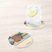 ヴィンテージスポーツ野球バッター、様式芸術 コースター (側面)