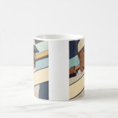 ヴィンテージスポーツ野球バッター、様式芸術 コーヒーマグカップ (中央)