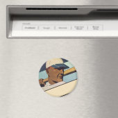 ヴィンテージスポーツ野球バッター、様式芸術 マグネット (インサイチュ (食洗機))