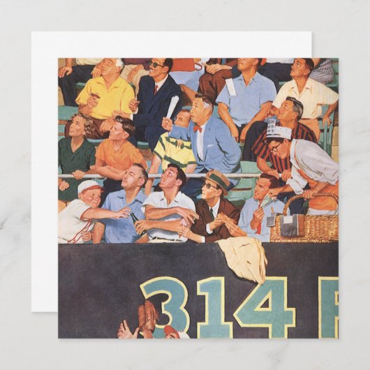 ヴィンテージスポーツ野球ファン|ゲーム招待状 招待状 (正面/裏面)