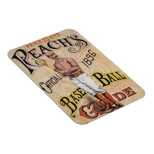 ヴィンテージスポーツ野球リーチのガイドカバーアート マグネット (右側)