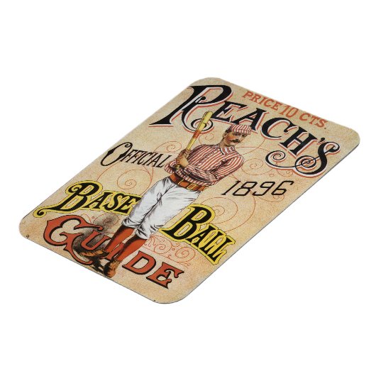 ヴィンテージスポーツ野球リーチのガイドカバーアート マグネット (左側)