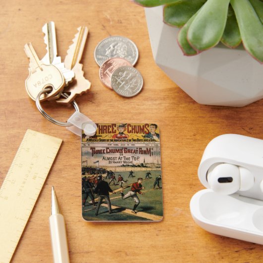 ヴィンテージスポーツ野球三歯雑誌カバー キーホルダー (デスク)