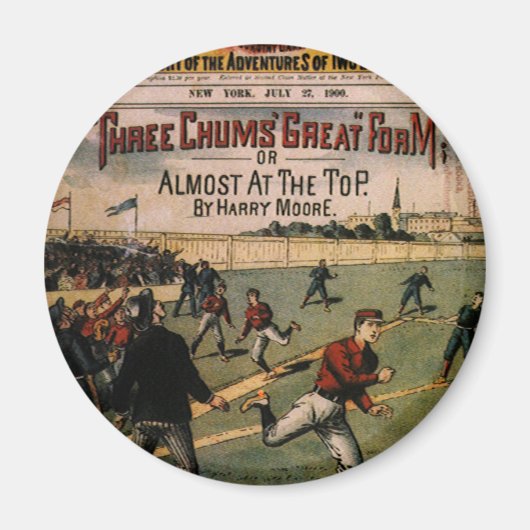 ヴィンテージスポーツ野球三歯雑誌カバー マグネット (正面)