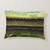 ヴィンテージスポーツ野球場と群衆 アクセントクッション (裏面)