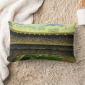 ヴィンテージスポーツ野球場と群衆 ランバークッション (ブランケット)