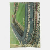 ヴィンテージスポーツ野球場エアリアルビュー キッチンタオル (縦)