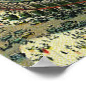 ヴィンテージスポーツ野球場エアリアルビュー ポスター (角)