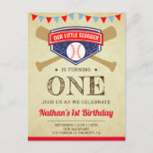 ヴィンテージスポーツ野球第1期パーティー インビテーションポストカード (正面)