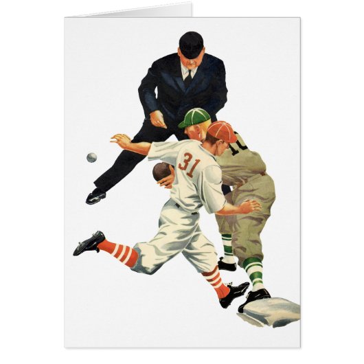 ヴィンテージスポーツ野球選手セーフアットホームプレート (正面)