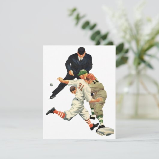 ヴィンテージスポーツ野球選手セーフアットホームプレート (スタンド正面)