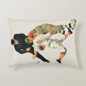 ヴィンテージスポーツ野球選手セーフアットホームプレート アクセントクッション (正面)