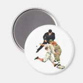ヴィンテージスポーツ野球選手セーフアットホームプレート マグネット (正面/裏面)