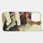 ヴィンテージスポーツ野球選手、ホームに滑り込む選手 Case-Mate iPhoneケース (裏面 (横))