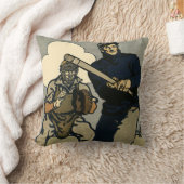 ヴィンテージスポーツ野球選手，様式芸術 クッション (ブランケット)