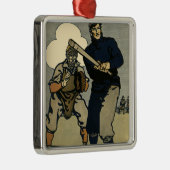 ヴィンテージスポーツ野球選手，様式芸術 メタルオーナメント (右)