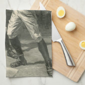 ヴィンテージスポーツ野球選手Thulstrup キッチンタオル (四つ折り)