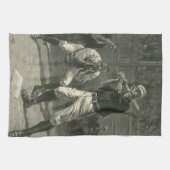 ヴィンテージスポーツ野球選手Thulstrup キッチンタオル (横)