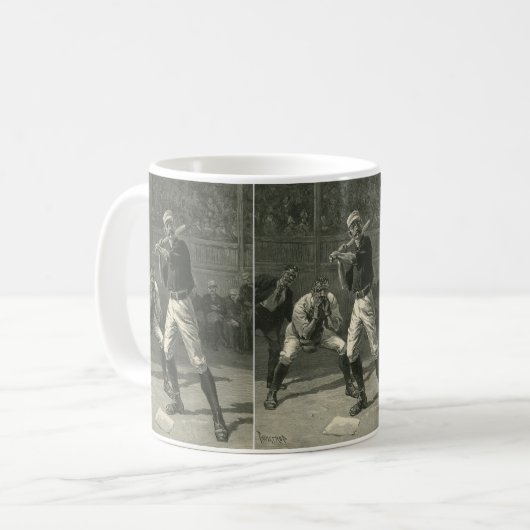 ヴィンテージスポーツ野球選手Thulstrup コーヒーマグカップ (正面左)