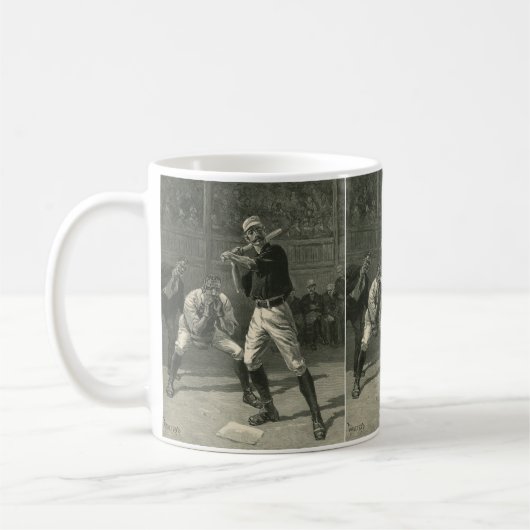 ヴィンテージスポーツ野球選手Thulstrup コーヒーマグカップ (左)