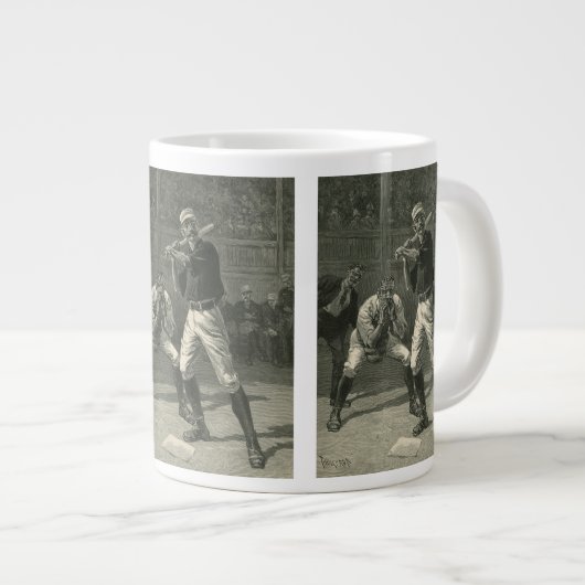 ヴィンテージスポーツ野球選手Thulstrup ジャンボコーヒーマグカップ (正面右)