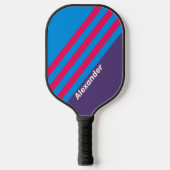 ヴィンテージスポーツ電動ストライプブドウの名前 ピックルボールラケット (正面)