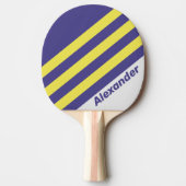 ヴィンテージスポーツ電気レモングレープストライプ名 卓球ラケット (正面)