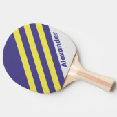 ヴィンテージスポーツ電気レモングレープストライプ名 卓球ラケット (横)